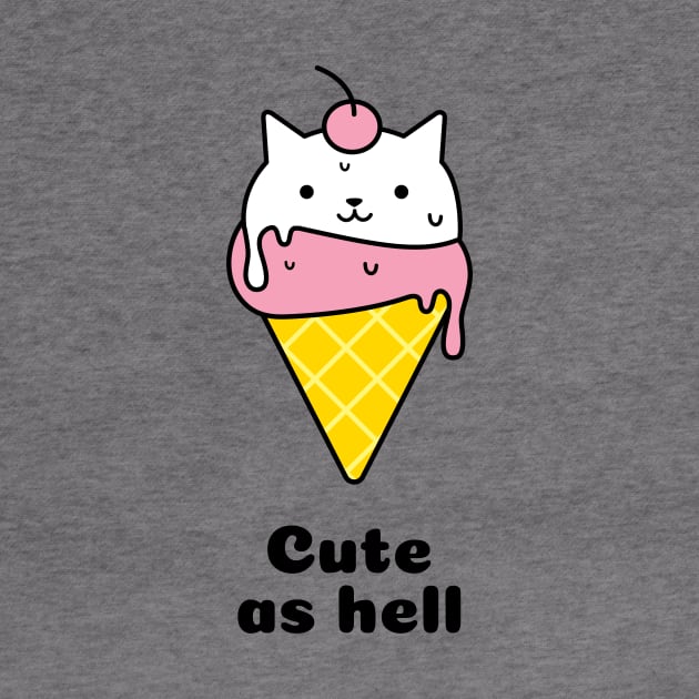 Cute as hell cat by Biddie Gander Designs